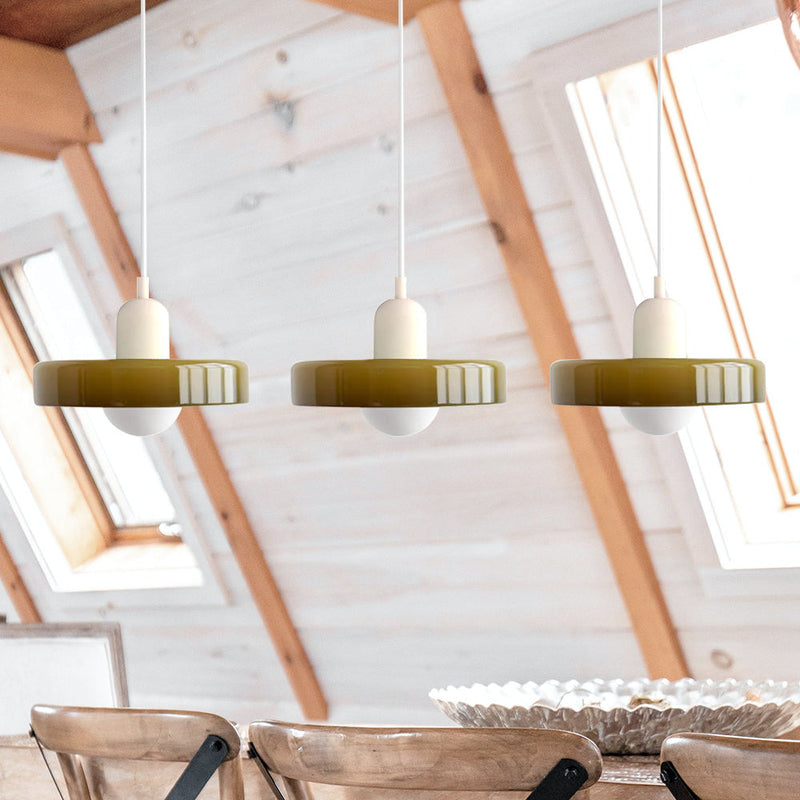 Simple Bauhaus Pendant Light – Elegant Glass Design for Dining & Living Spaces