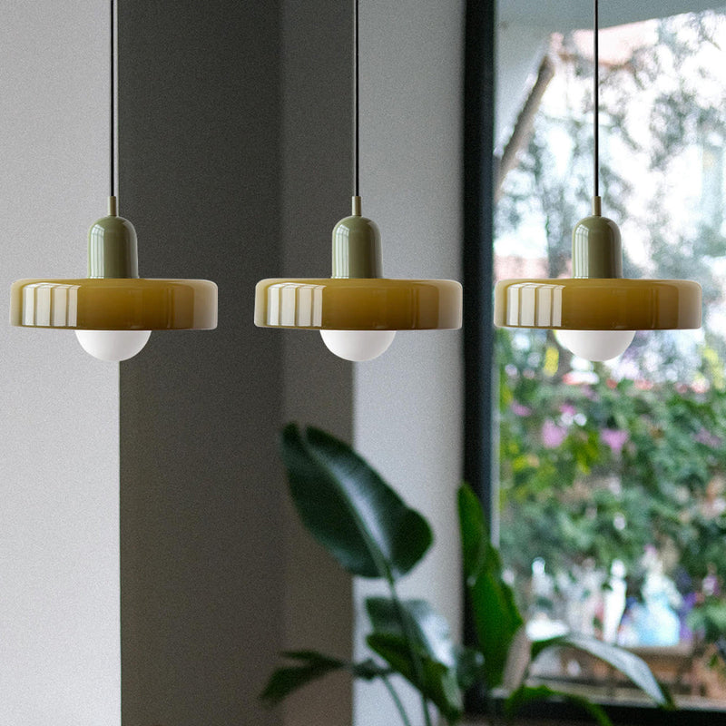 Simple Bauhaus Pendant Light – Elegant Glass Design for Dining & Living Spaces