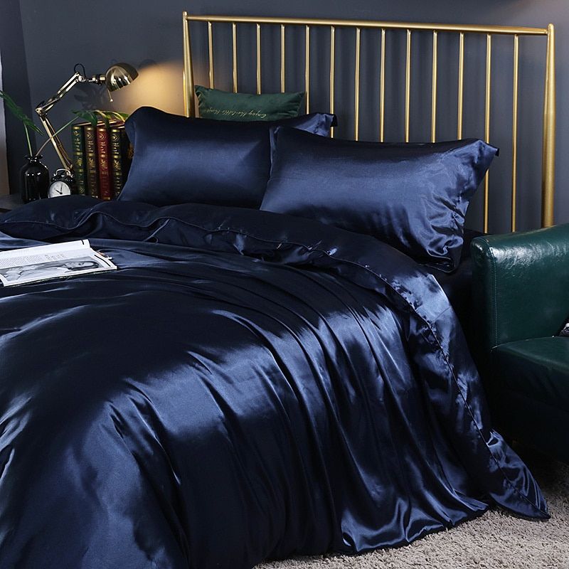 Luxury Silk Satin Bedding Set – Duvet Cover & 2 Pillowcases