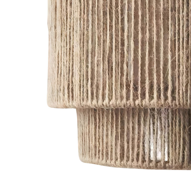 Modern Metal & Natural Rope Pendant Light – Eco-Friendly LED Design