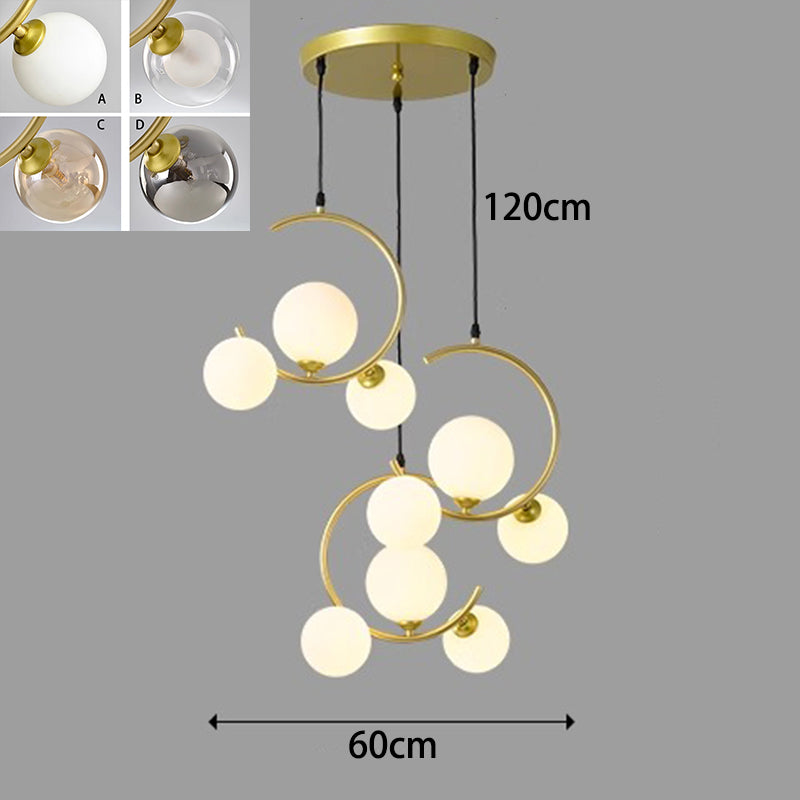 Modern LED Pendant Light – Glass & Acrylic Design for Living &amp; Dining Rooms