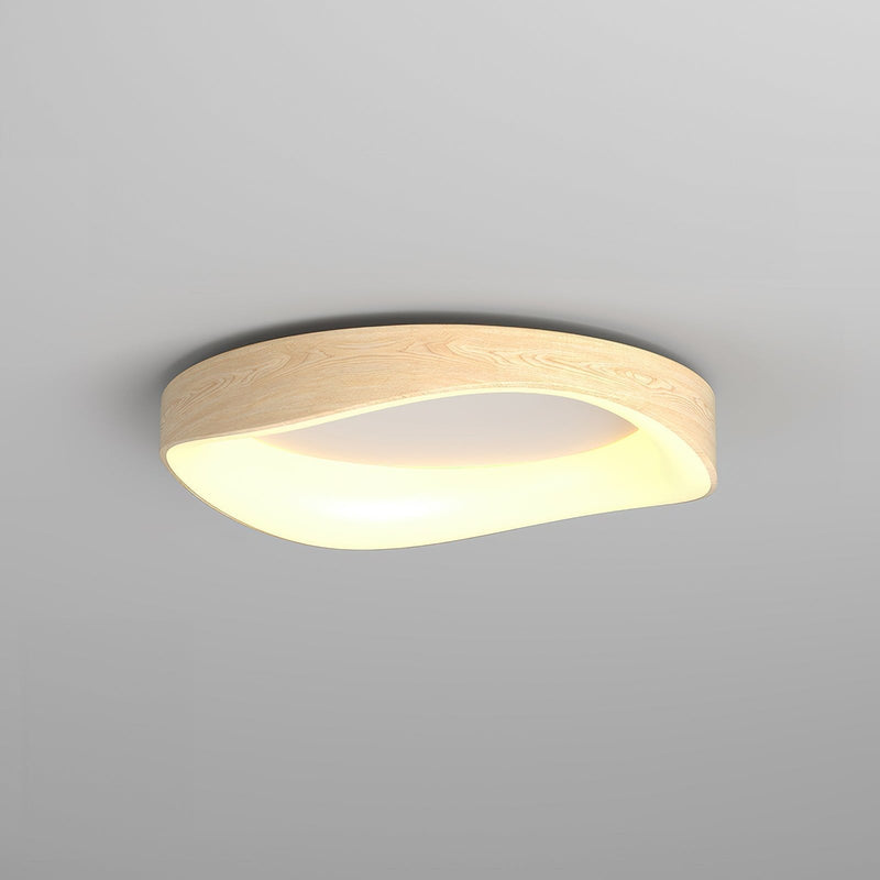 Nordic Artistic LED Ceiling Light – Modern Wood & Metal Design with Soft Illumination