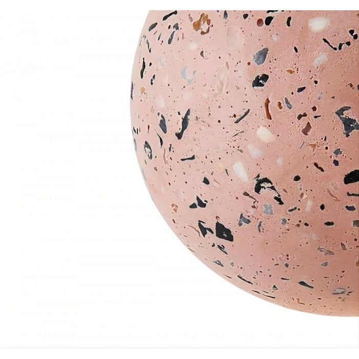 Origo Geometric Pendant Light – Volcanic Stone & Opal Glass Design