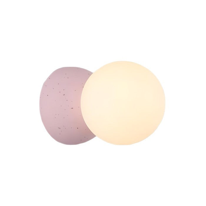 Origo Geometric Pendant Light – Volcanic Stone & Opal Glass Design