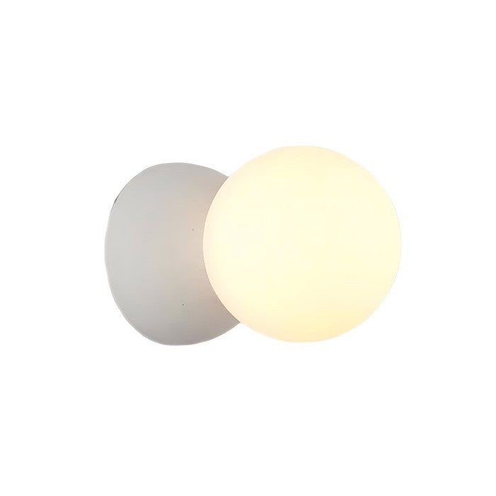 Origo Geometric Pendant Light – Volcanic Stone & Opal Glass Design