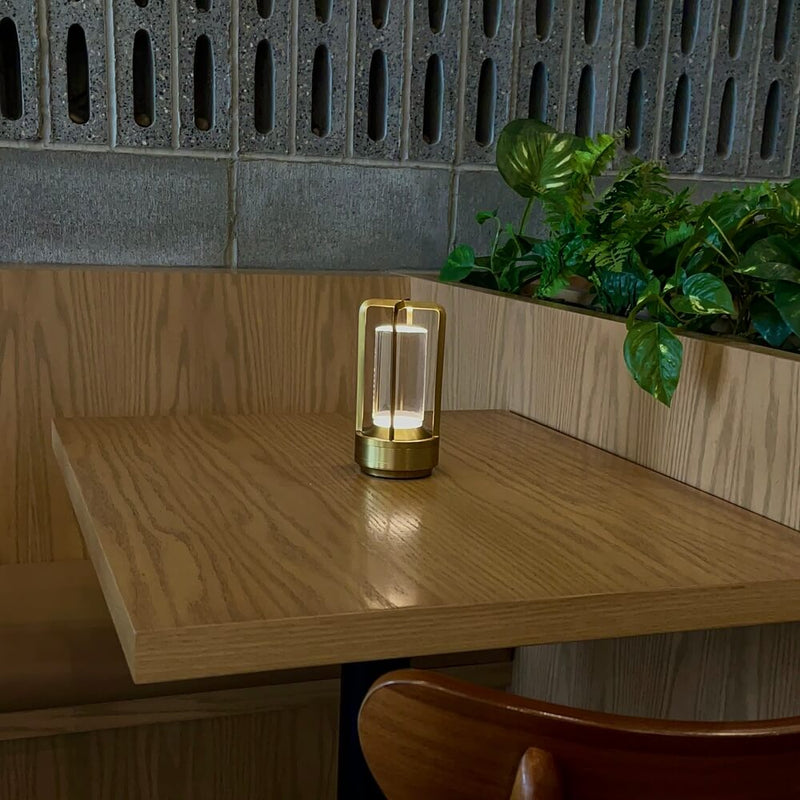 Cordless Crystal Table Lamp – Rechargeable LED Accent Light with Elegant Cut Design