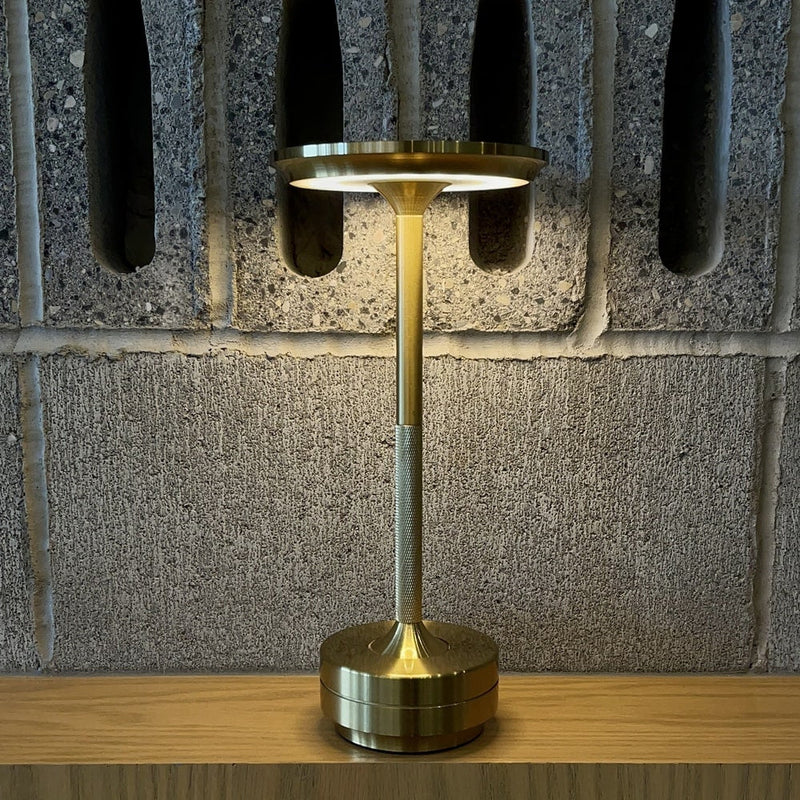 Metallic Cordless Table Lamp – Rechargeable Modern LED Light for Indoor & Outdoor
