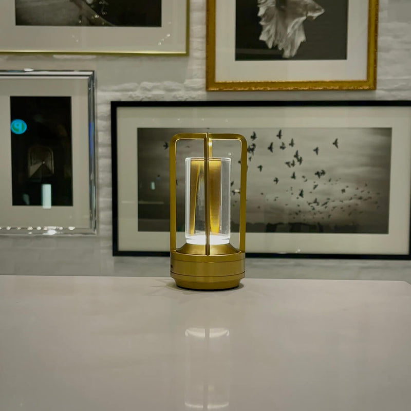Cordless Crystal Table Lamp – Rechargeable LED Accent Light with Elegant Cut Design