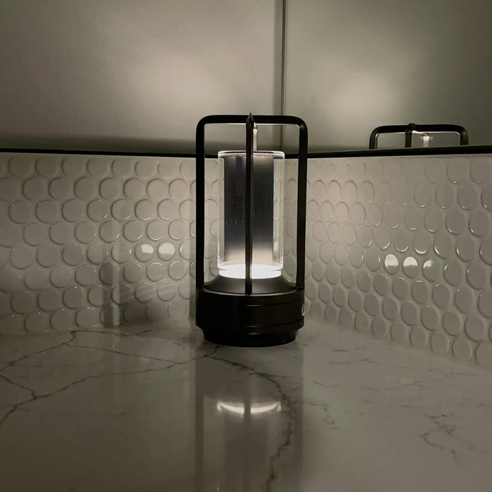 Cordless Crystal Table Lamp – Rechargeable LED Accent Light with Elegant Cut Design