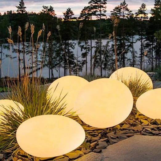 Cobblestone LED Garden Light – Waterproof Outdoor Lamp with Remote & 16 Colours