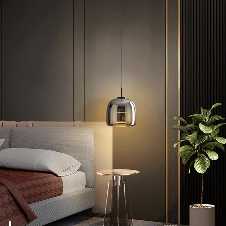 Nordic Black Glass Pendant Light – Elegant Modern Design with LED Lighting