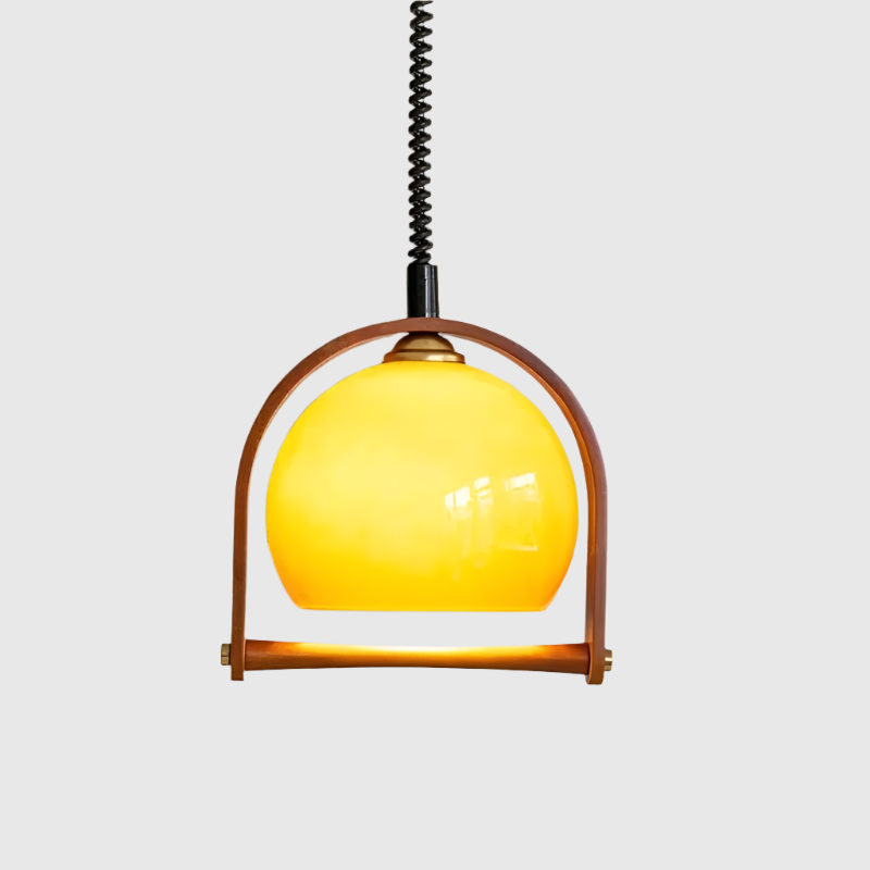 Vintage Bauhaus Wooden Pendant Light – Classic Elegance with Modern Design