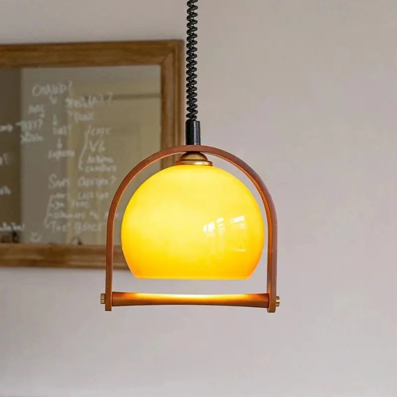 Vintage Bauhaus Wooden Pendant Light – Classic Elegance with Modern Design