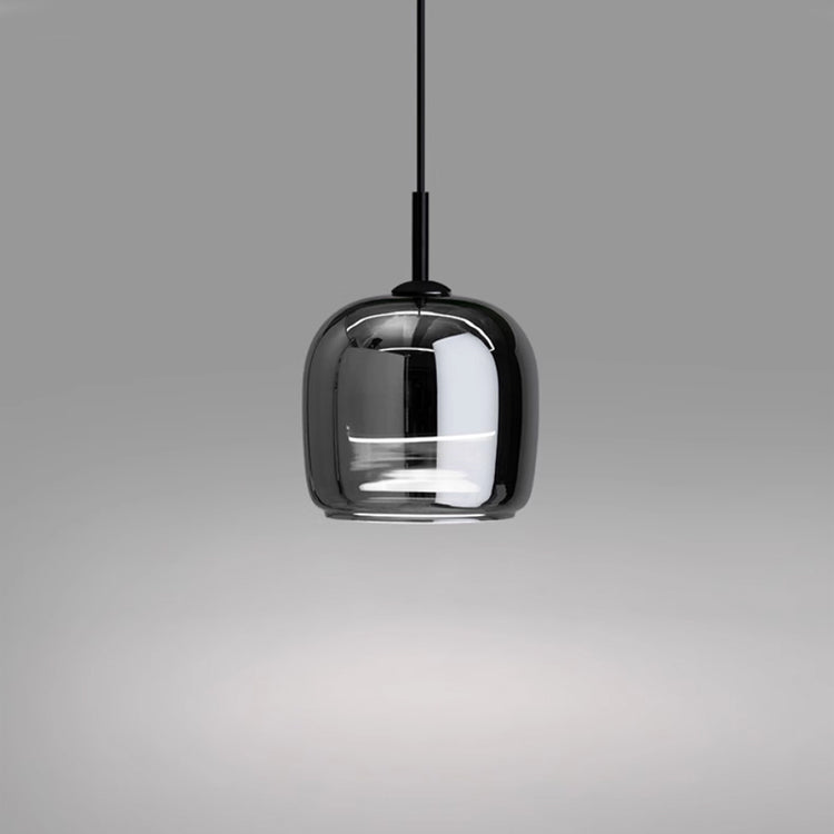 Nordic Black Glass Pendant Light – Elegant Modern Design with LED Lighting