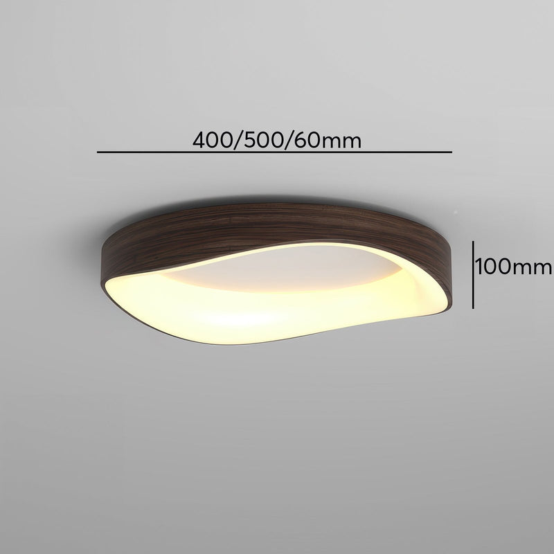 Nordic Artistic LED Ceiling Light – Modern Wood & Metal Design with Soft Illumination