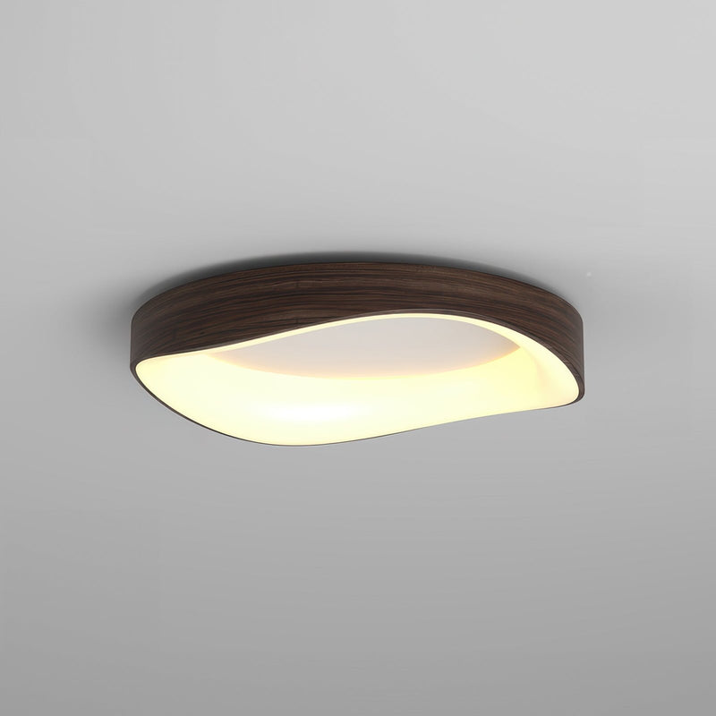 Nordic Artistic LED Ceiling Light – Modern Wood & Metal Design with Soft Illumination