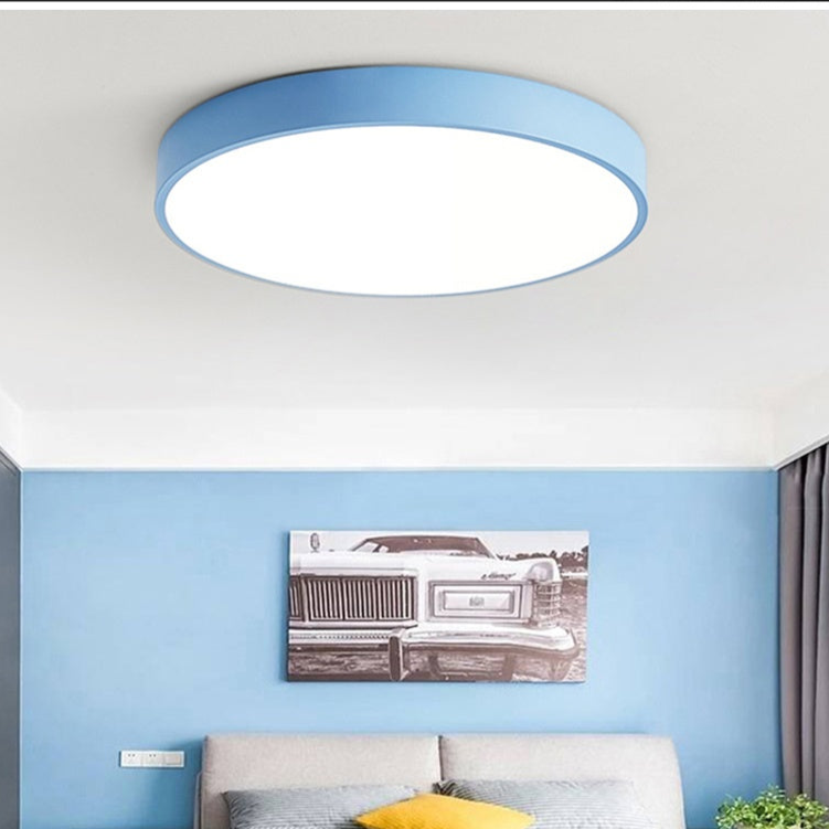 Nordic Wooden Macaroon LED Ceiling Light – Modern Wood & Metal Design